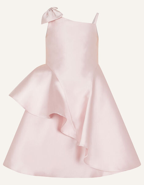 Bonnie Bow One-Shoulder Dress Pink, Pink (DUSKY PINK), large