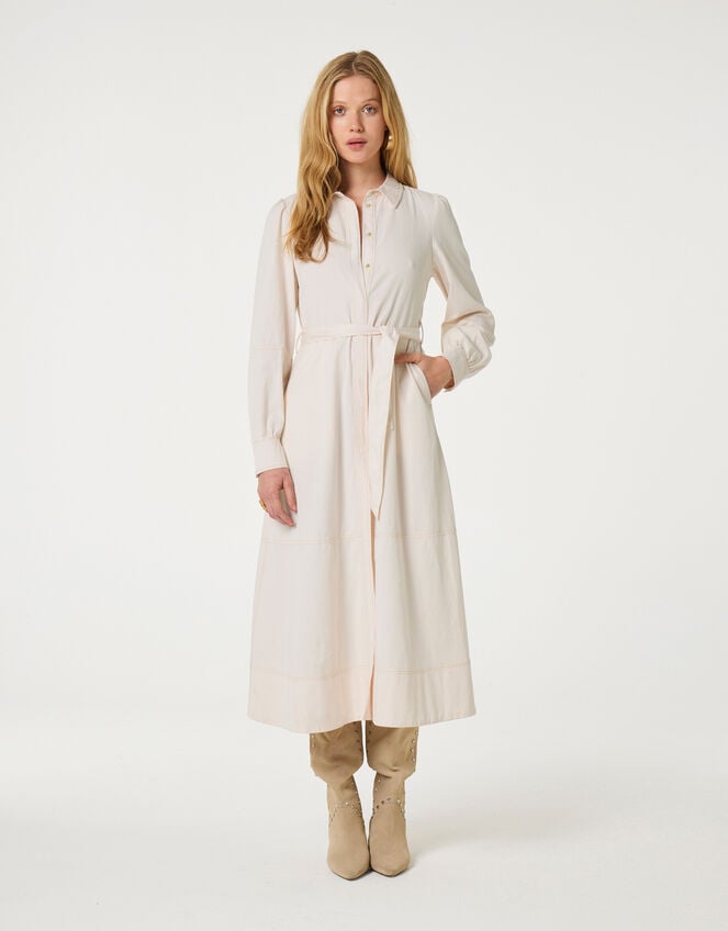 Fabienne Chapot Fabi Denim Midi Dress, White (WHITE), large