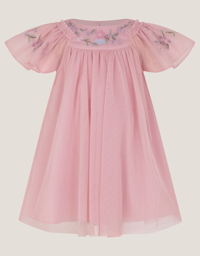 green emerald velvet dress This Is It Light Blue Embroidered Swing Dress – Shop the Mint main image 0