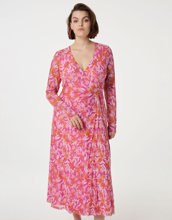 Fabienne Chapot Natty Wrap Midi Dress, Pink (PINK), large