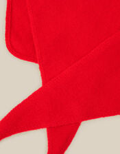 Fae Knitted Triangle Scarf, Red (RED), large