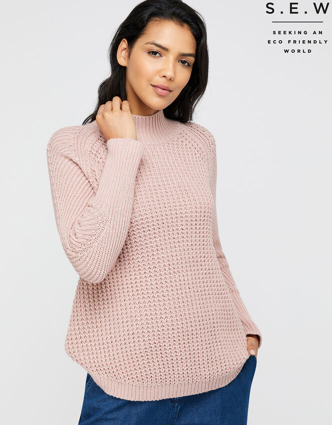 Rose Knit Jumper , Pink (PINK), large