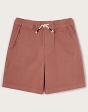 Drawstring Pull-On Shorts, Red (RED), large