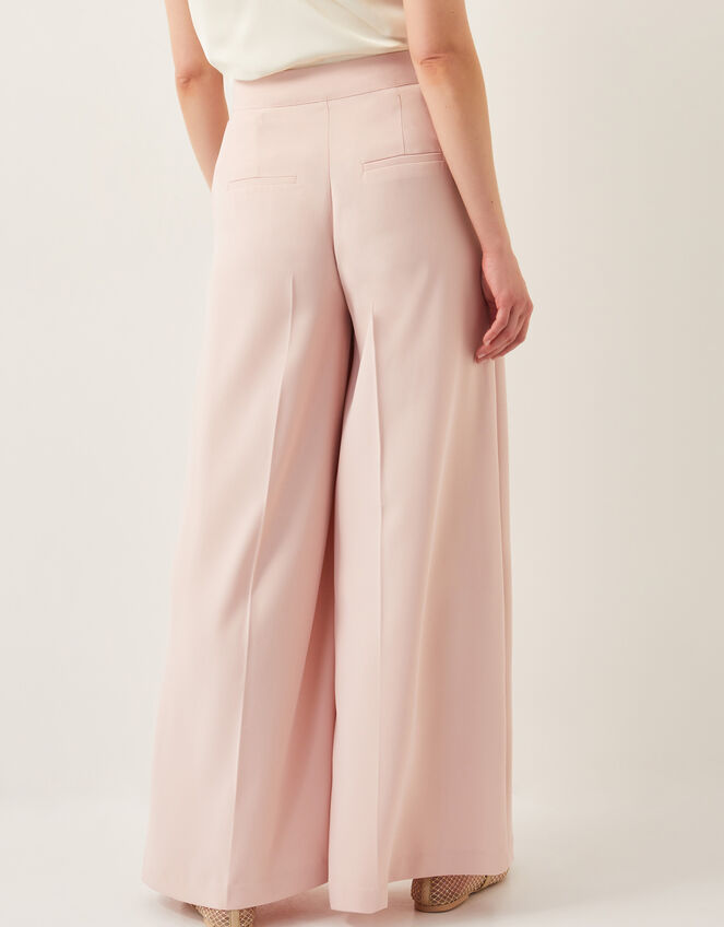 Ruth Wide Leg Trousers, Pink (PALE PINK), large