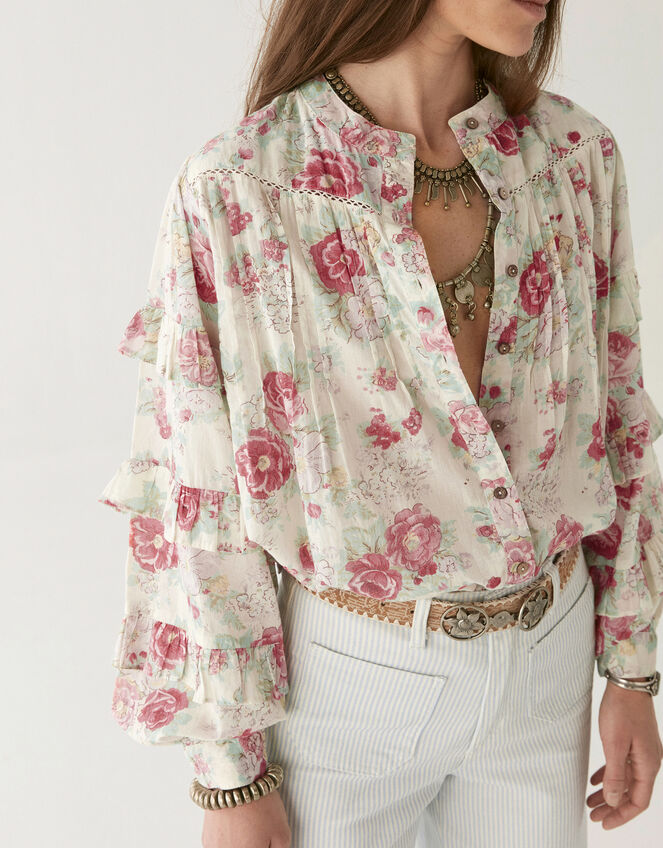 Maison Hotel Floral Lolita Blouse, Multi (MULTI), large