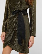Trinity Sequin Tux Dress, Gold (GOLD), large