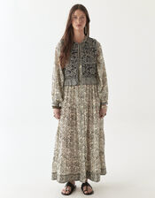 Maison Hotel Antonia Floral Maxi Dress, White (WHITE), large
