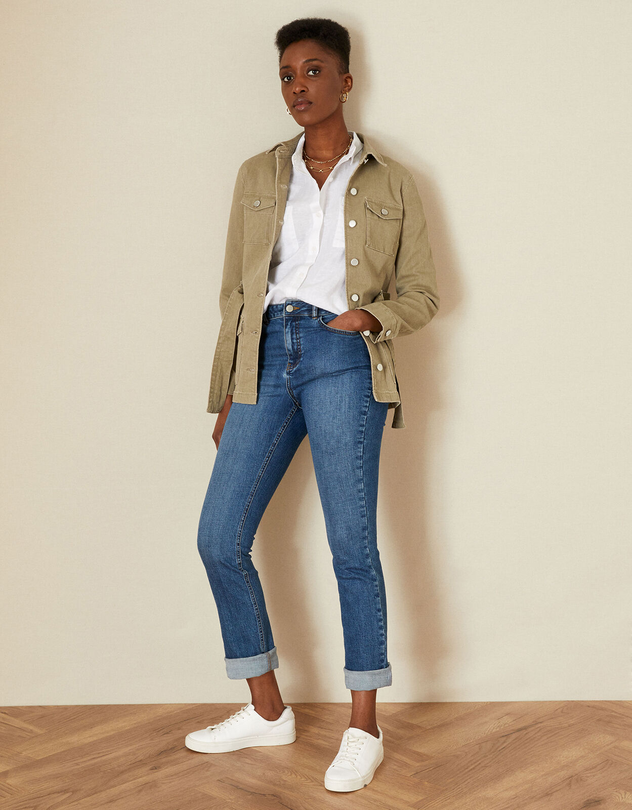 Clarissa Clay Dye Belted Jacket Green