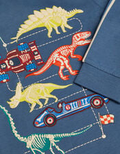 Dinosaur Graphic Long Sleeve T-Shirt, Blue (BLUE), large