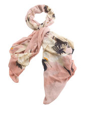 One Hundred Stars Stork Print Scarf, Pink (PALE PINK), large