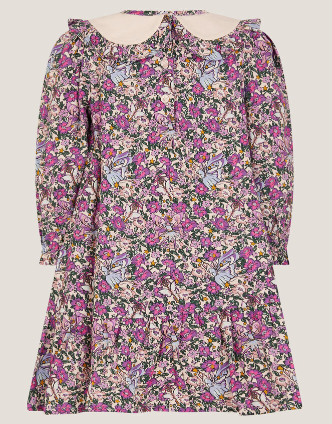 Baby Floral Print Dress, Purple (PURPLE), large