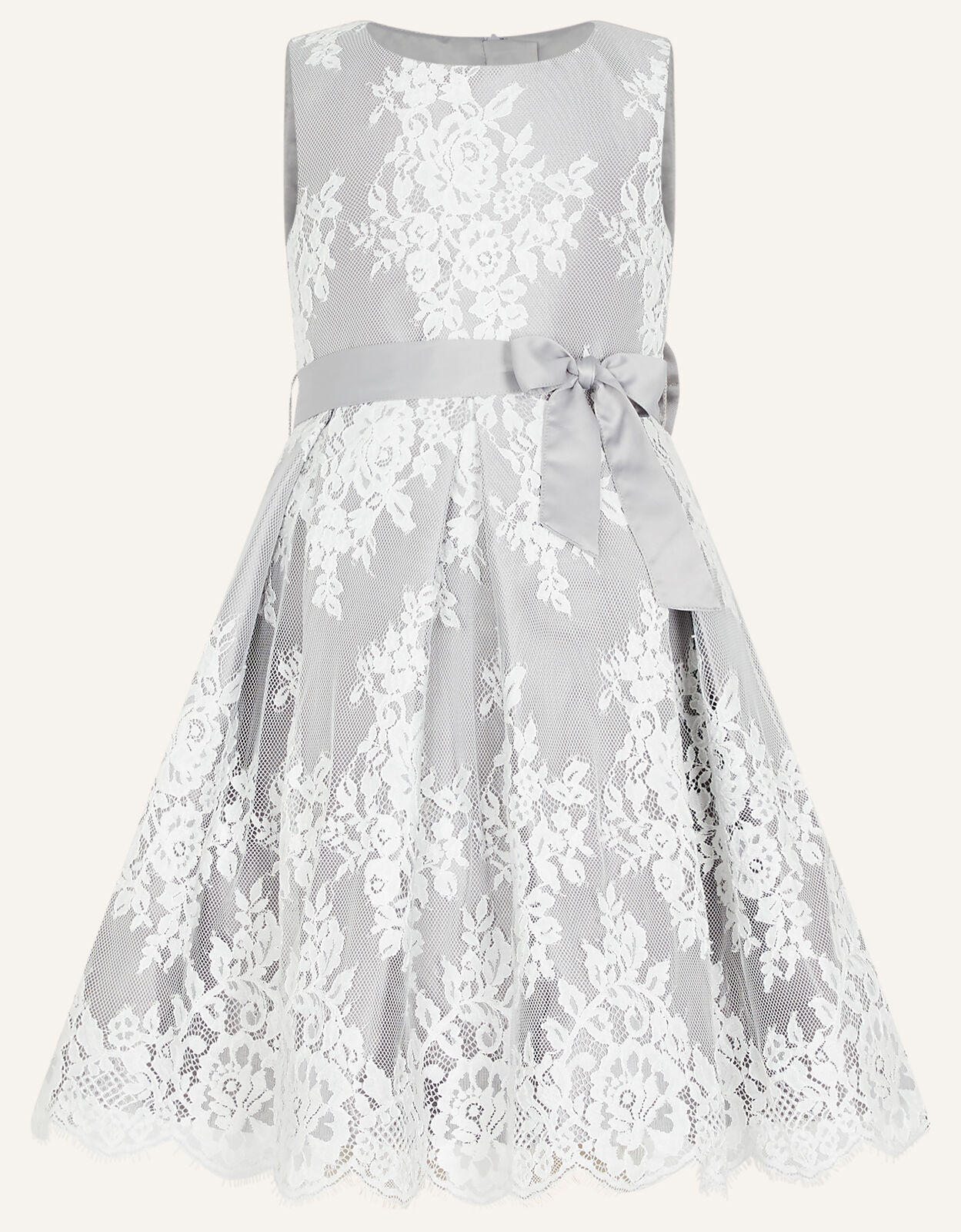 Girls grey lace dress on sale
