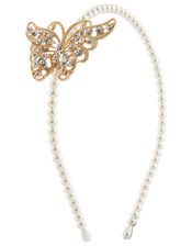 Diamante Butterfly Headband, , large