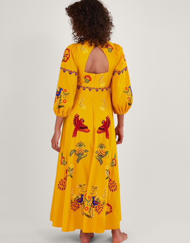 Carrie Hand-Embellished Maxi Dress, Yellow (YELLOW), large
