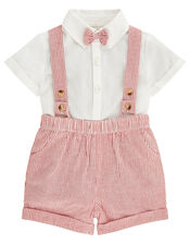 Newborn Baby Archie Dungaree Set, Red (RED), large
