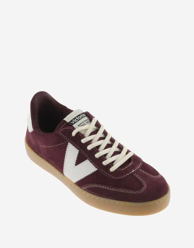 Victoria Berlin Suede Trainers, Red (BURGUNDY), large