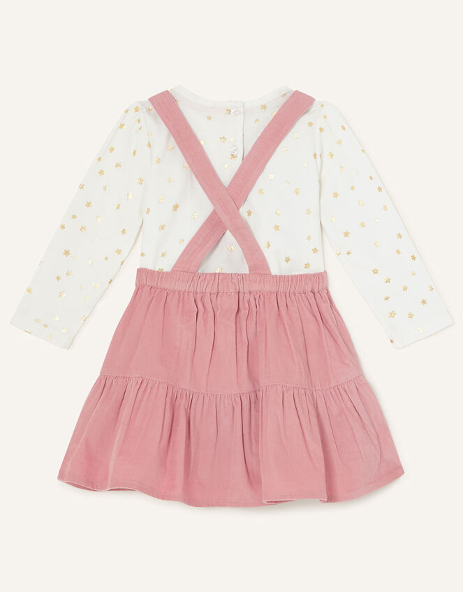 Baby Unicorn Pinny Dress and Top Set, Pink (PINK), large