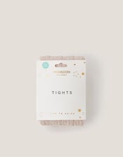 Cable Heart Glitter Tights, Pink (PINK), large