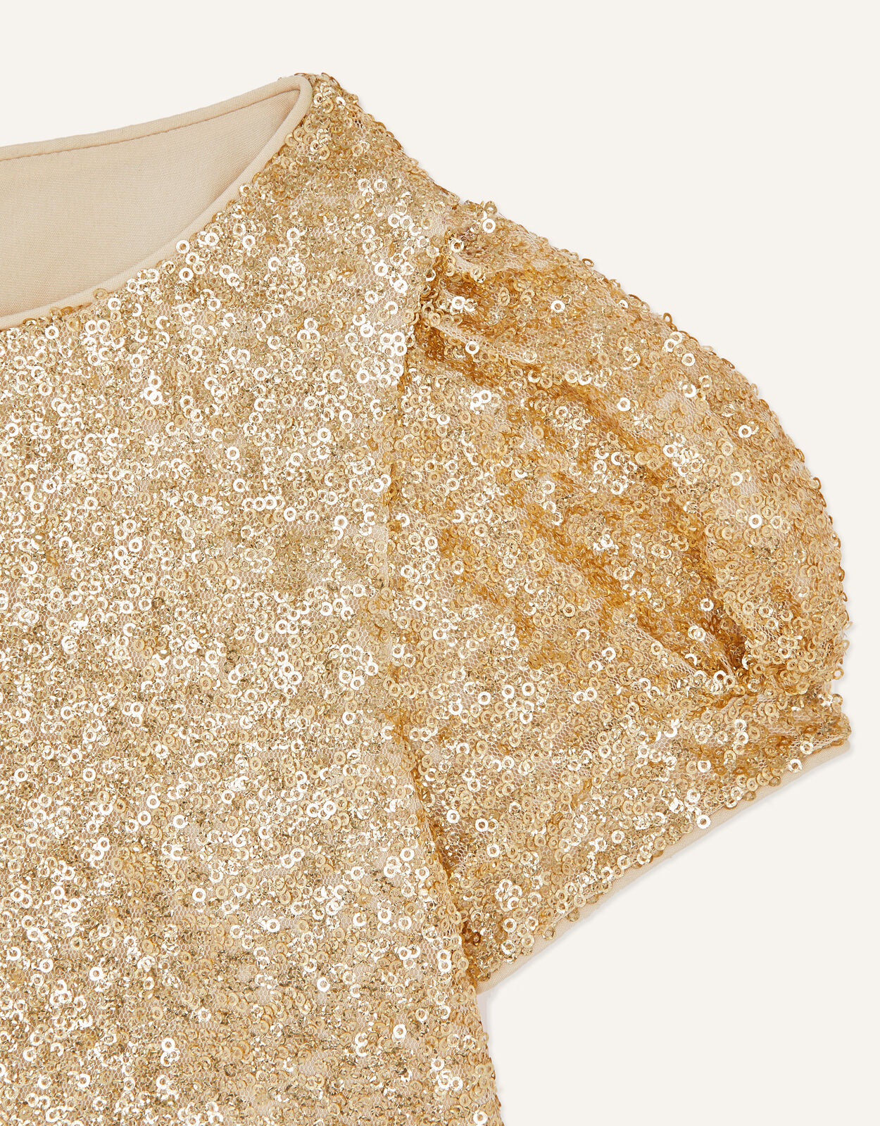 Girls gold sequin top hotsell