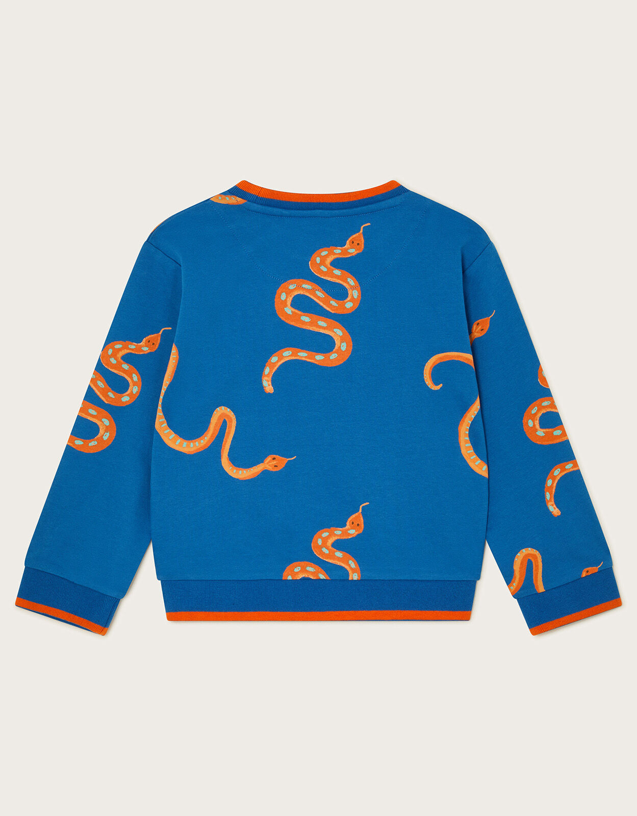 Snake Print Sweatshirt Blue