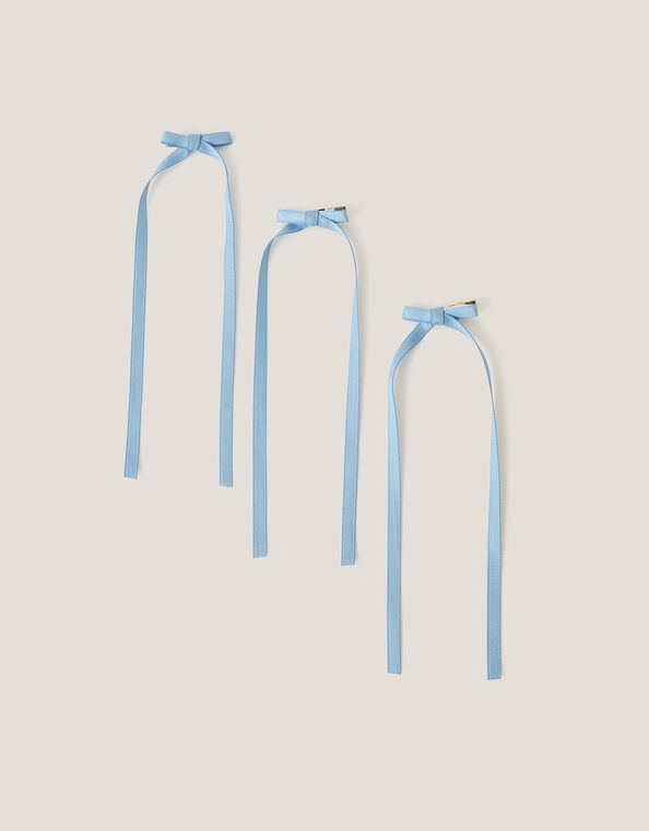 3-Pack Mini Ribbon Bow Hair Clips, , large