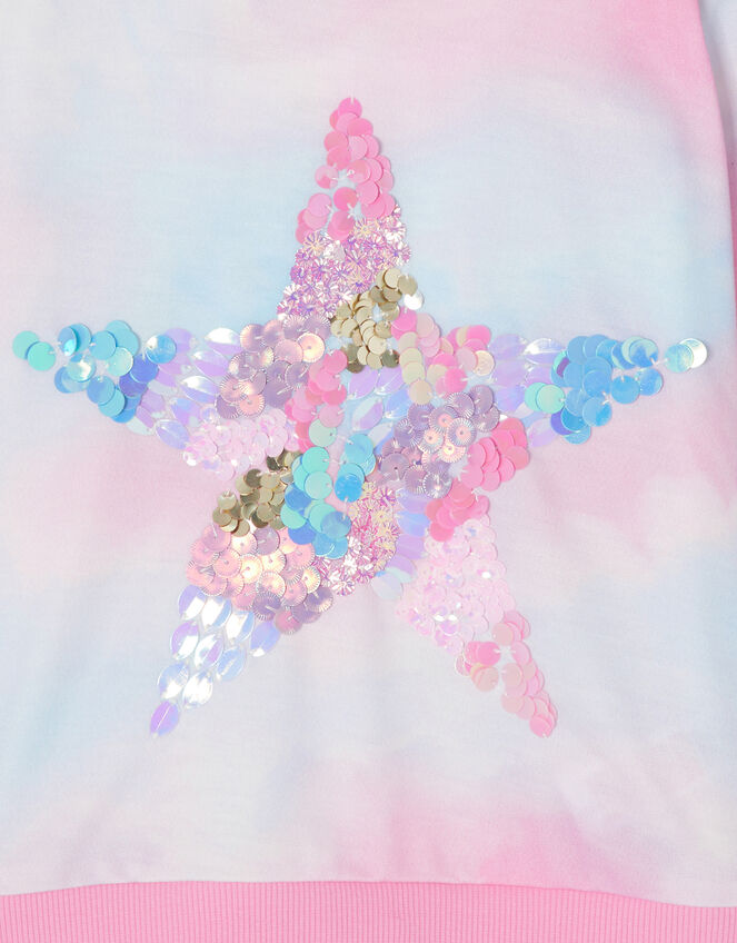 Tie Dye Star Hoodie, Pink (PINK), large