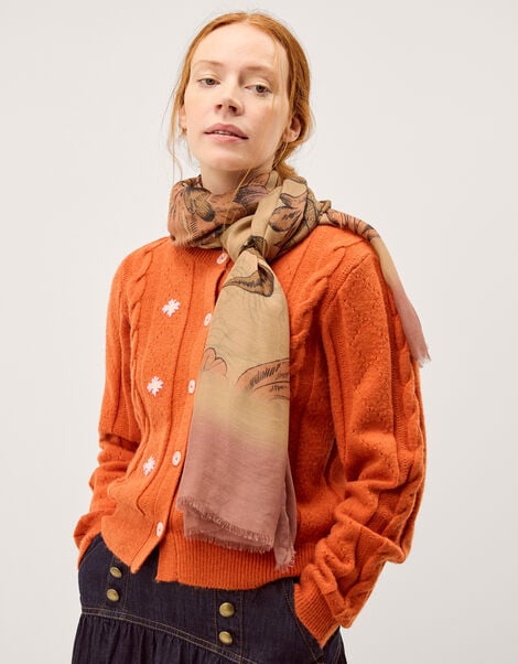 Hermione Floral Lightweight Scarf, , large