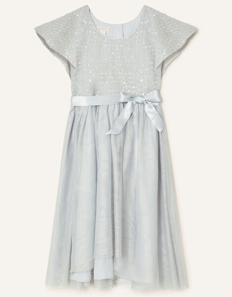 Truth Sequin Cape Sleeve Dress , Grey (GREY), large