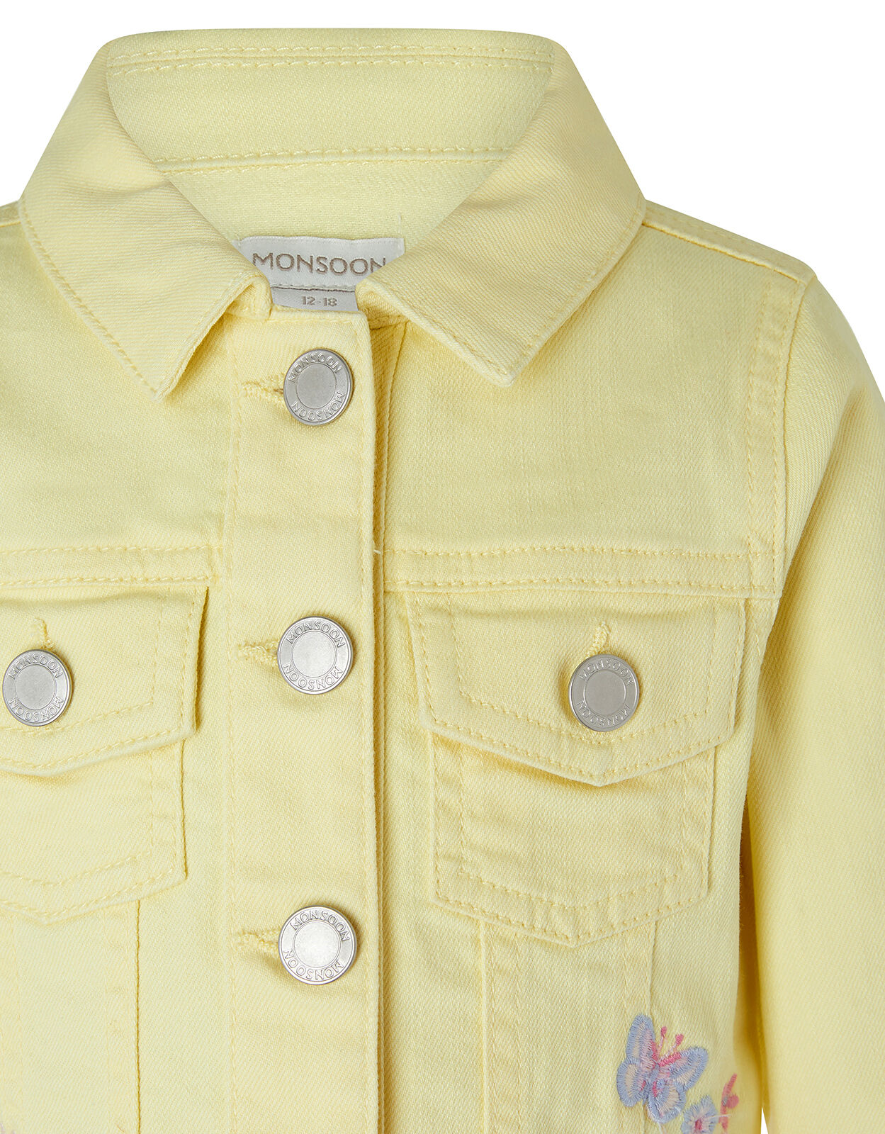 Baby Yuki Butterfly Denim Jacket Yellow