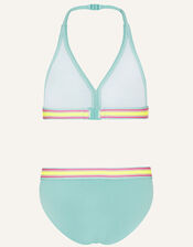 Sporty Textured Bikini Set, Blue (TURQUOISE), large