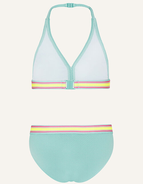 Sporty Textured Bikini Set Blue Girls Beach Swimwear Monsoon Global