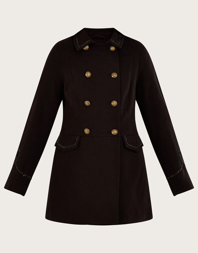 Myla Military Detail Coat, Black (BLACK), large