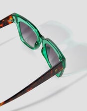 Contrast Chunky Square Sunglasses, , large