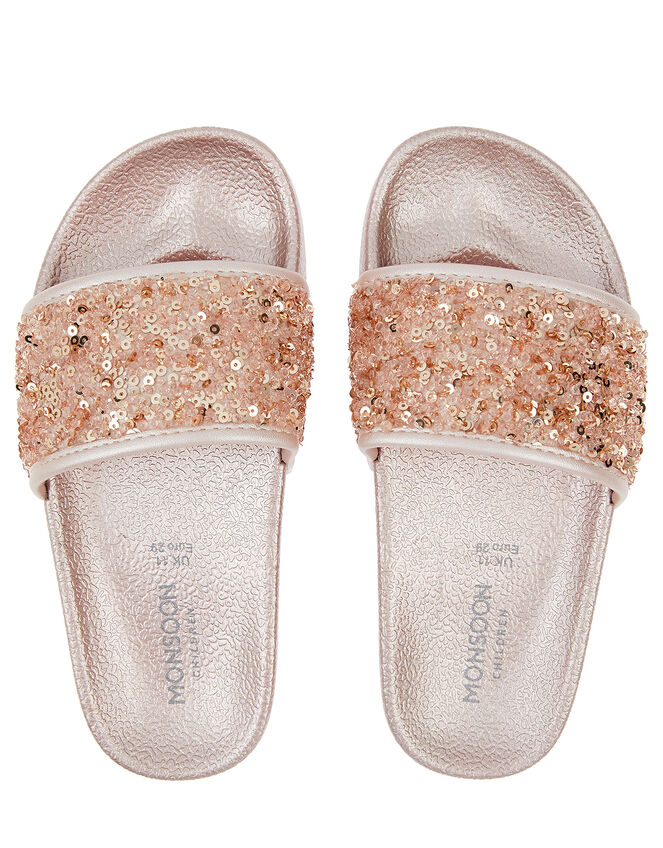 Dazzle Sequin Sliders, Pink (PALE PINK), large