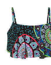 Mandala Print Bikini Set, Black (BLACK), large