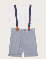 Nathan Three-Piece Braces and Shorts Set, Blue (BLUE), large