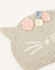 Baby Luna Cat Beanie, Grey (GREY), large