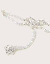 Butterfly Pearl Ring & Hand Chain, , large