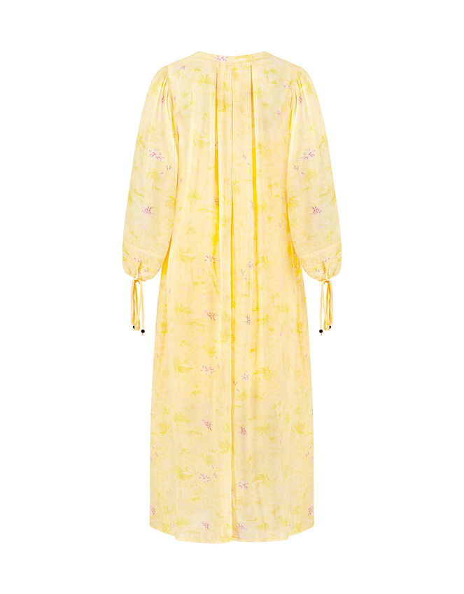 East Gracie Floral Maxi Smock Dress, Yellow (YELLOW), large