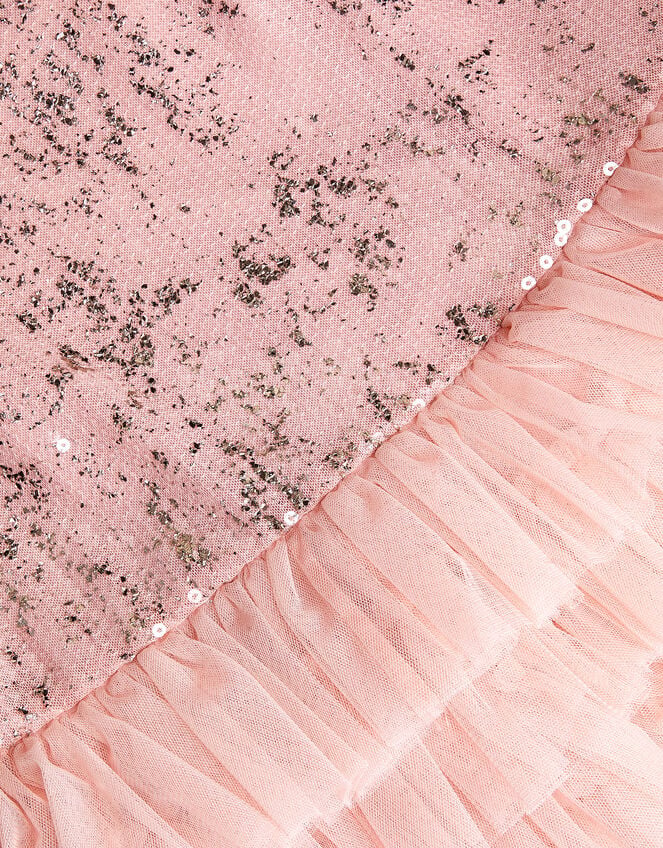 Sofia Sequin Ruffle Party Dress, Pink (PINK), large