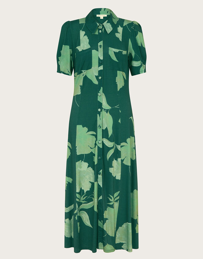 Zannah Print Shirt Dress, Green (GREEN), large
