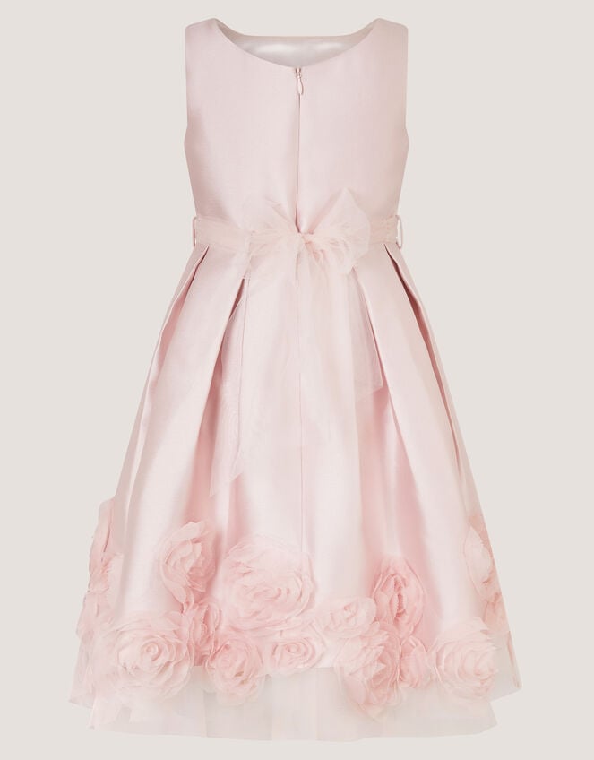 Appliqu&eacute; Rose Party Dress, Pink (DUSKY PINK), large