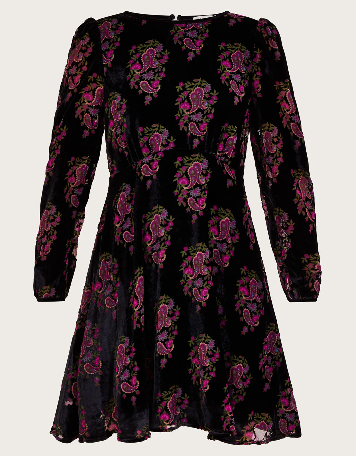 Ruby Paisley Velvet Dress Black