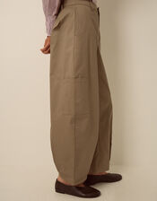 Evelyn Cargo Barrel Trousers, Camel (BEIGE), large