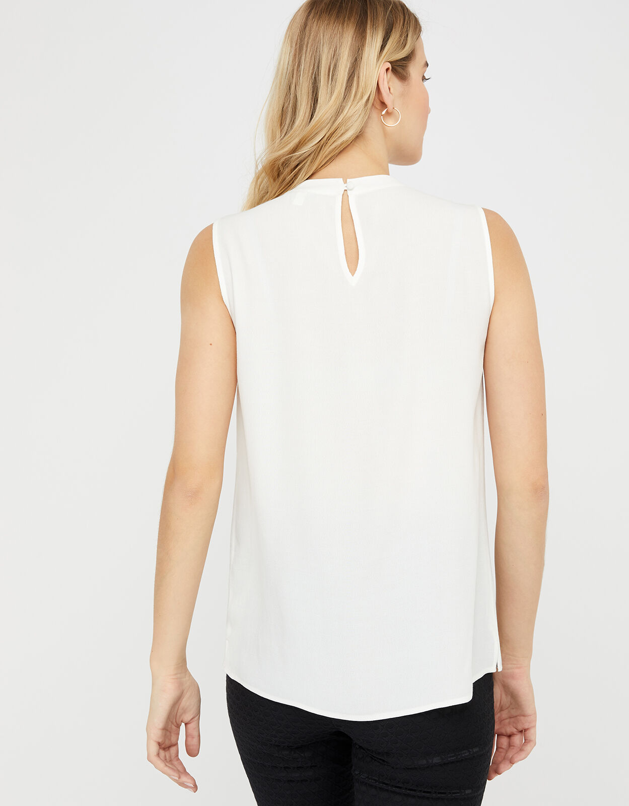 Lucie Sleeveless Blouse Ivory | Vests, Camisoles And Sleeveless Tops |  Monsoon Global.