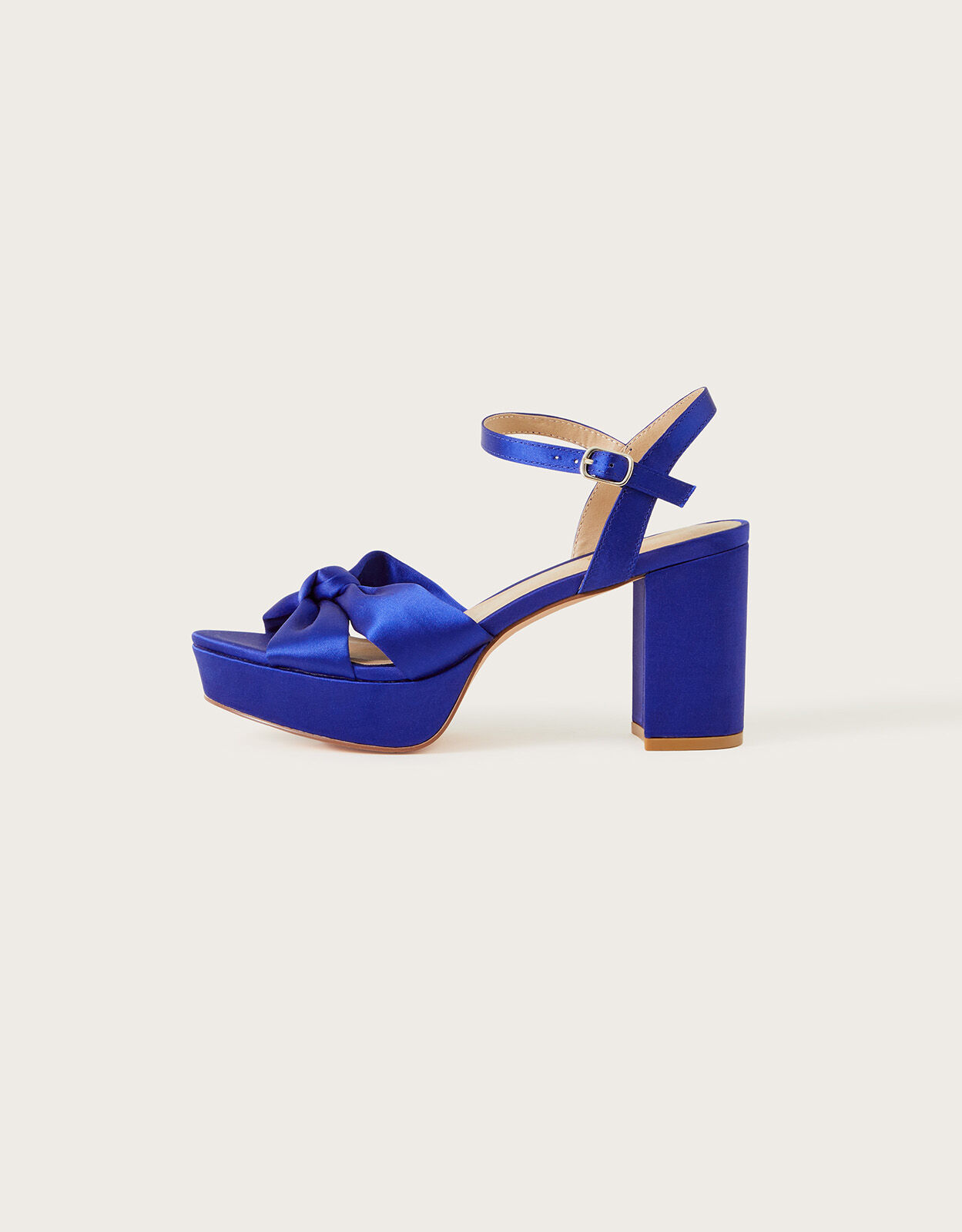 Platform Heeled Sandals Blue