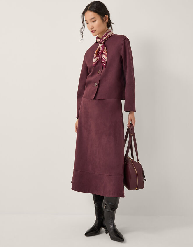 Rowan Suedette Jacket, Brown (CHOCOLATE), large