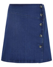 Kora Denim Pelmet Skirt, Blue (DENIM BLUE), large