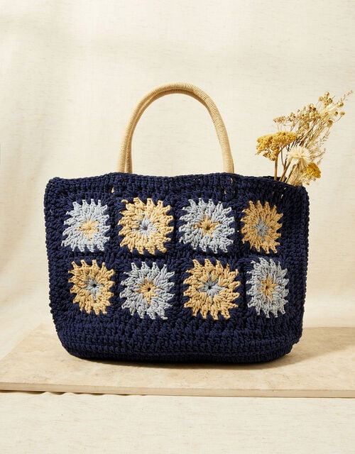 Circle Crochet Shopper Bag, , large