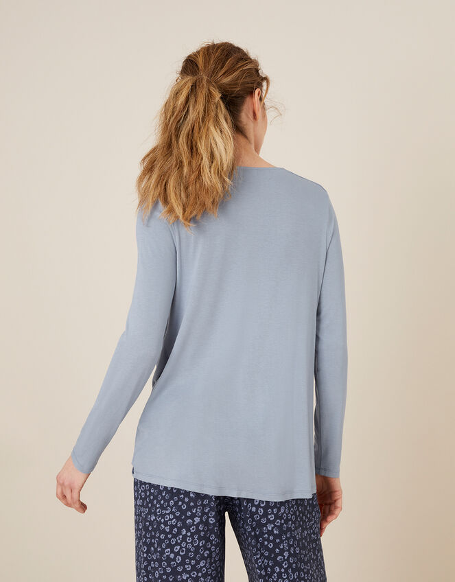 LOUNGE Wendy Jersey Wrap Top, Blue (BLUE), large